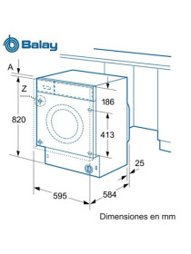 Lavadora Balay 3TI773BC Integrable Blanco 7Kg 1000 rpm Clase A++