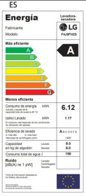 LG F4J8FH2S - Lavadora Secadora Carga Frontal 9 y 6Kg 1400rpm Clase A