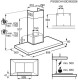 AEG DBB6960HM - Campana Decorativa Pared 90 Cm Clase A+ Hob2Hood