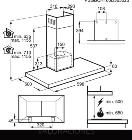 Aeg DBB5660HM - Campana Square 60Cm Silence Tech 3 Velocidades Clase A