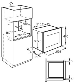 Aeg MSB2548CM - Microondas Integrable 23L Display LED Inox Antihuellas