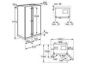 Frigorífico Aeg RMB86111NX Side by Side No Frost Clase A+ Antihuellas