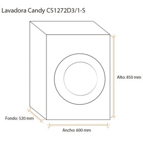 Lavadora Candy CS1272D3/1-S de 7Kg 1.200 R.p.m Clase A+++