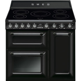 Cocina Smeg TR93IBL Línea Victoria 90x60 Cm Negro Inducción Clase A