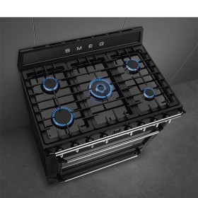 Smeg TR90BL9 - Cocina Línea Victoria 90 x 60 Cm Negro Clase A