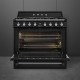 Smeg TR90BL9 - Cocina Línea Victoria 90 x 60 Cm Negro Clase A