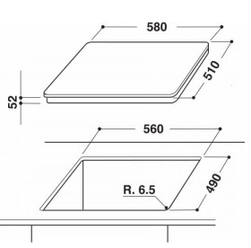 Whirlpool ACM808BAWH - Encimera Flexinducción 3 Zonas Blanca