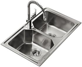Teka 11128008 - Fregadero Premium 2C Mueble 80 Cm Reversible Inoxidable