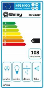 Balay 3BF747XP - Grupo Filtrante Integrable 73 Cm Gris Metalizado