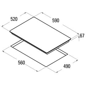 Placa Vitrocerámica Cata T 604 4 Zonas Cristal Negro Quick Fix System
