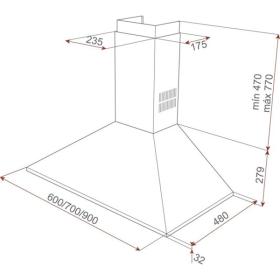 Teka 40460402 - Campana DBB 60 Decorativa Pared 60 Cm Negra
