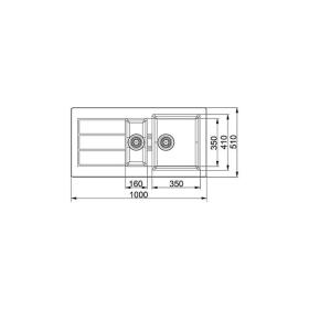	Franke 1140185383 - Fregadero Sirius Sid 651 Tectonite Carbone Reversible