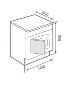 Teka 40851110 - Secadora TKS2 650 Evacuación Electrónica 7 Kg Clase C