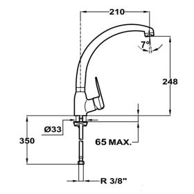 Teka 53914C6 - Grifo IN 914 Monomando Giratorio Anticalcáreo Cromado