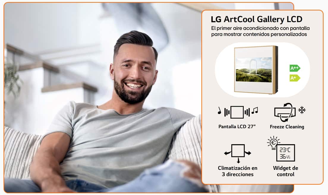 LG ArtCool Gallery LCD 12 Aire Acondicionado A A WiFi UVnano 