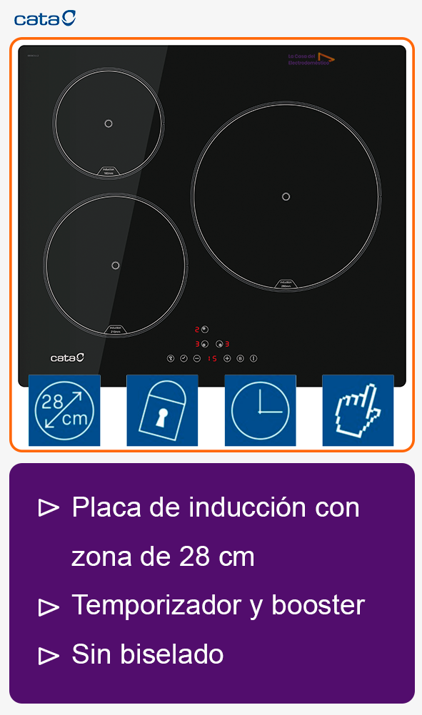 Cata ib 6303e2 bk placa de induccion