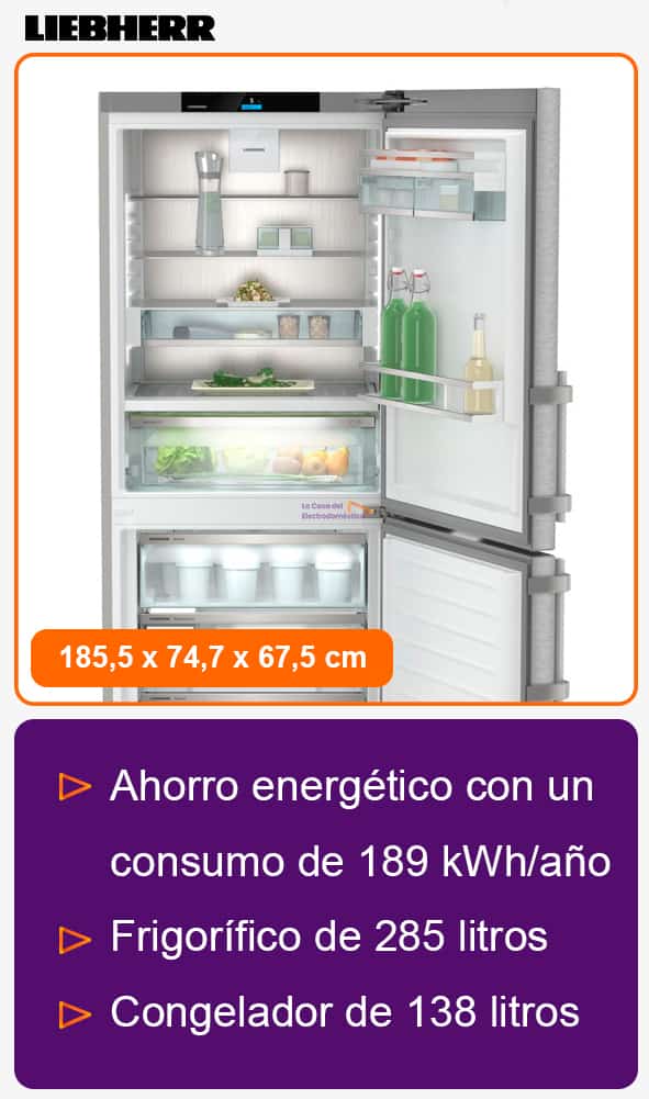 Liebherr CBNsdc 765i Prime - Frigorífico combi inox 185.5 x 74.7 x