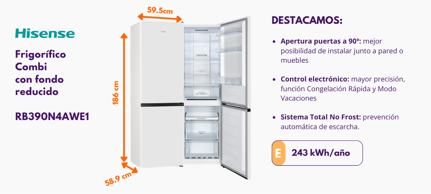 Frigorifico hisense combi 2 puertas rb390n4awe1 1 ppal