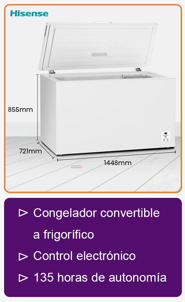 Hisense ft546d4awlye arcon congelador