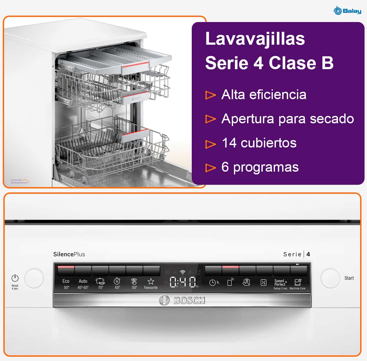 Lavavajillas Bosch SMS4EMW06E · Comprar ELECTRODOMÉSTICOS BARATOS en