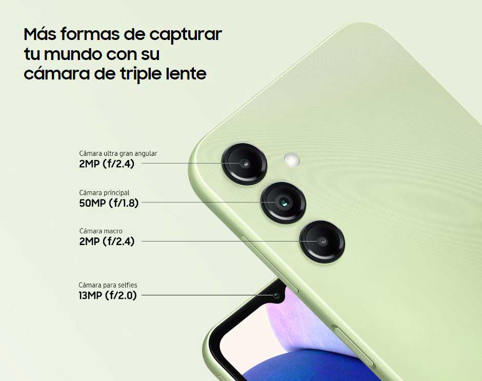 Camarasamsung a14 4+64gb ds 4g color negro