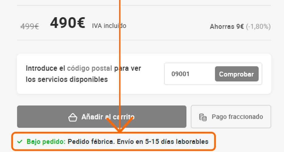 Plazosdeentrega estado stock producto