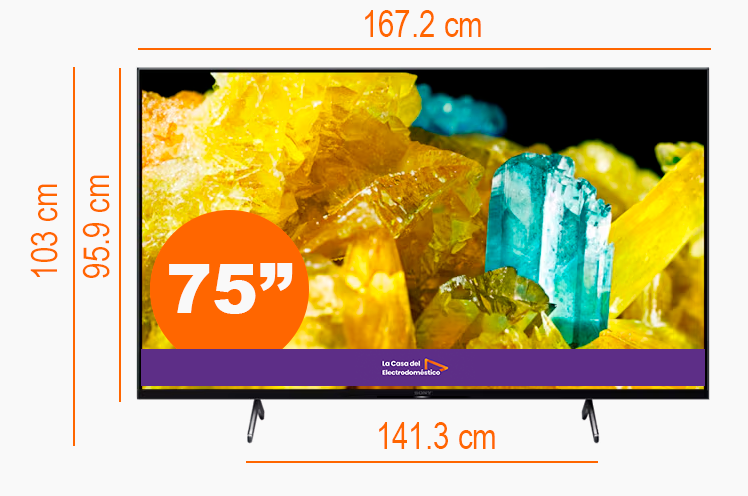 Smart tv miniled hdr 4k de 75 pulgadas tv 75w95aeg