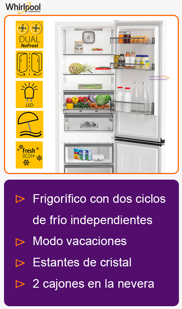 Whirlpool libre de escarcha sin hielo whk 25364 w4e